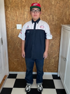 「AMERICAN NEEDLE（アメリカンニードル）のアイテム」を使った、ラッキーさん（メンズ・165cm）の秋コーディネート