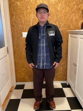 「Carhartt（カーハート）のアイテム（ジャケット/アウター、ブラック系）」を使った、ラッキーさん（メンズ・165cm）の春コーディネート