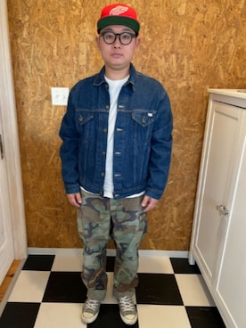 「AMERICAN NEEDLE（アメリカンニードル）のアイテム」を使った、ラッキーさん（メンズ・165cm）の春コーディネート