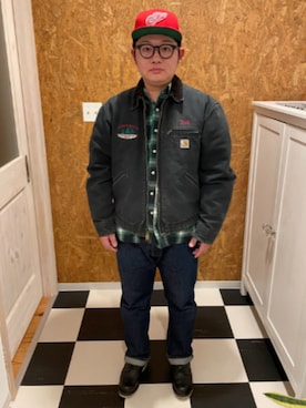「Carhartt（カーハート）のアイテム（ジャケット/アウター）」を使った、ラッキーさん（メンズ・165cm）の春コーディネート