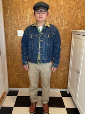 「アイテム（キャスケット）」を使った、ラッキーさん（メンズ・165cm）の春コーディネート