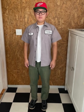 「AMERICAN NEEDLE（アメリカンニードル）のアイテム」を使った、ラッキーさん（メンズ・165cm）の秋コーディネート