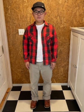 「OSHKOSH（オシュコシュ）のアイテム」を使った、ラッキーさん（メンズ・165cm）の秋コーディネート