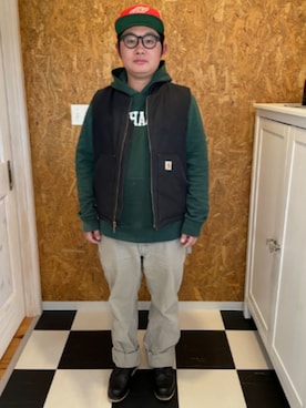 「Carhartt（カーハート）のアイテム」を使った、ラッキーさん（メンズ・165cm）の春コーディネート