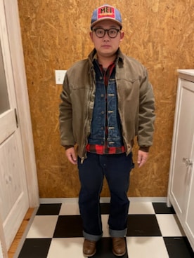 「Lee（リー）のアイテム」を使った、ラッキーさん（メンズ・165cm）の秋コーディネート