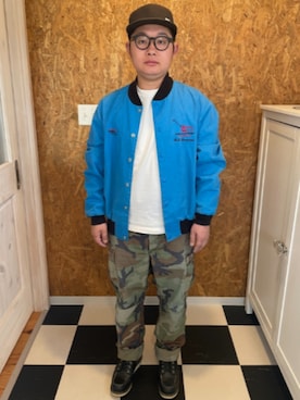 「Carhartt（カーハート）のアイテム（キャップ、ブラック系）」を使った、ラッキーさん（メンズ・165cm）の春コーディネート