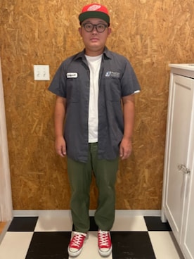 「CiNTAS（シンタス）のアイテム」を使った、ラッキーさん（メンズ・165cm）の秋コーディネート