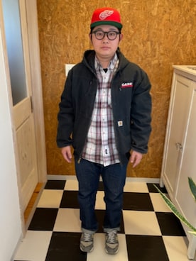 「Carhartt（カーハート）のアイテム（ジャケット/アウター）」を使った、ラッキーさん（メンズ・165cm）の春コーディネート