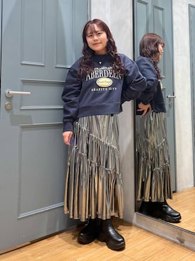 「アイテム（スウェット）」を使った、cotomiさん（レディース・153cm・10代）の冬コーディネート