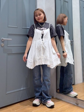「アイテム（ワンピース/ドレス）」を使った、cotomiさん（レディース・153cm・10代）の夏コーディネート