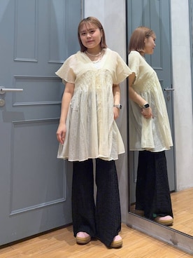 「アイテム（シャツ/ブラウス）」を使った、cotomiさん（レディース・153cm・10代）の夏コーディネート