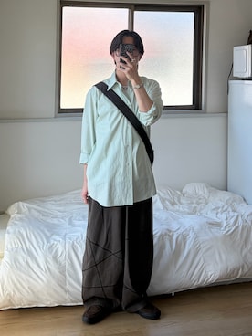 「LEMAIRE（ルメール）のアイテム（バッグ）」を使った、きよさん（メンズ・157cm）の春コーディネート