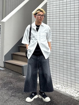 「アイテム（シャツ/ブラウス）」を使った、きよさん（メンズ・157cm）の夏コーディネート