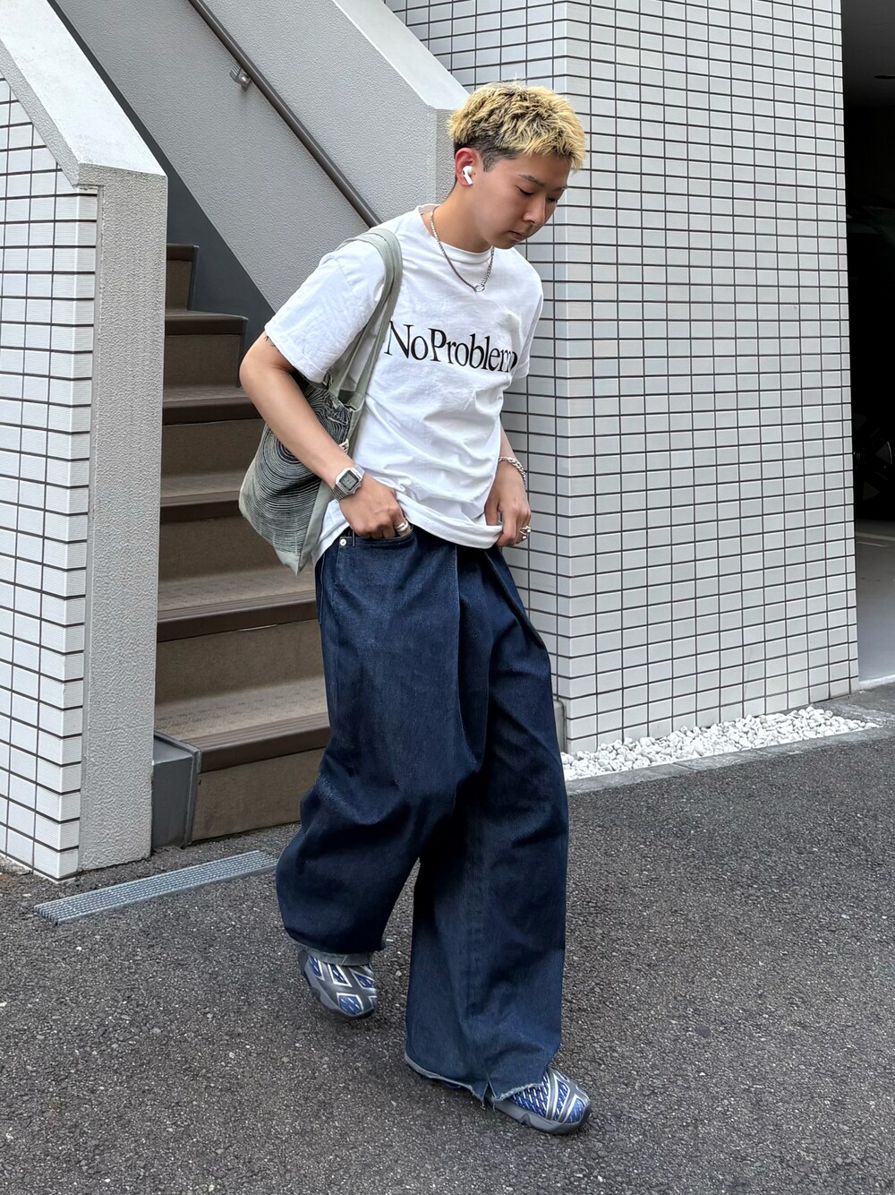 JOHN LAWRENCE SULLIVAN RIGID DENIM WIDE PANTS (JLS-02-21)を使った
