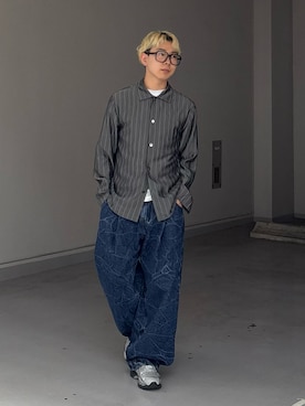 「アイテム（メガネ）」を使った、きよさん（メンズ・157cm）の秋コーディネート