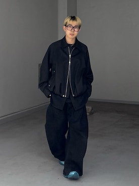 「アイテム（メガネ）」を使った、きよさん（メンズ・157cm）の秋コーディネート