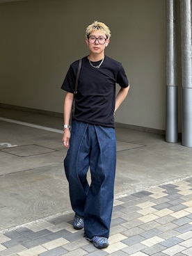 「アイテム（スニーカー）」を使った、きよさん（メンズ・157cm・20代）の夏コーディネート