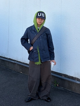 「アイテム（帽子）」を使った、きよさん（メンズ・157cm）の冬コーディネート