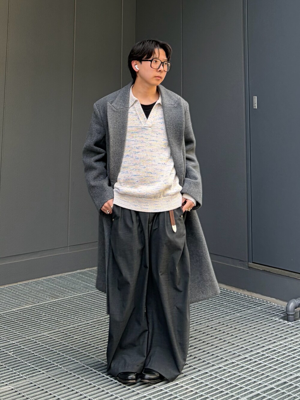 OWNESS＞クリスピー コットン ミックス スキッパー ニットを使った人気