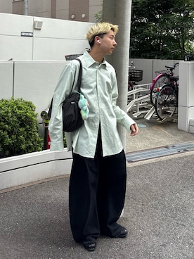 「アイテム（チノパンツ）」を使った、きよさん（メンズ・157cm）の秋コーディネート
