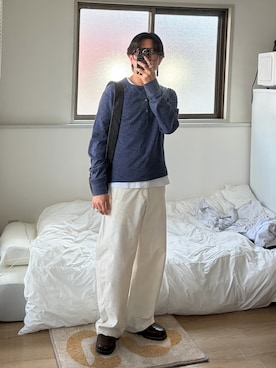 「LEMAIRE（ルメール）のアイテム（バッグ）」を使った、きよさん（メンズ・157cm）の春コーディネート