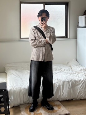 「LEMAIRE（ルメール）のアイテム（バッグ）」を使った、きよさん（メンズ・157cm）の春コーディネート