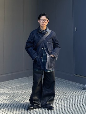 「アイテム（メガネ）」を使った、きよさん（メンズ・157cm・20代）の秋コーディネート