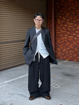 「アイテム（メガネ）」を使った、きよさん（メンズ・157cm・20代）の秋コーディネート