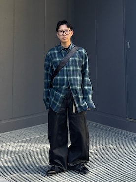 「アイテム（メガネ）」を使った、きよさん（メンズ・157cm・20代）の秋コーディネート