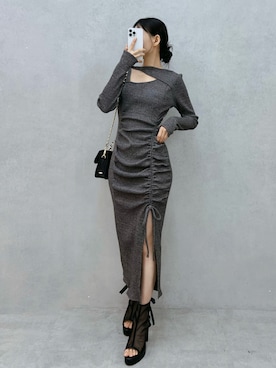 「EATME（イートミー）のアイテム（サンダル）」を使った、LAMさん（レディース・162cm）の秋コーディネート