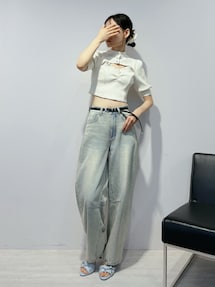 EATME ビジューボタンデコルテリブTOP EATME（イートミー）の「ビジューボタンデコルテリブTOP（ニット