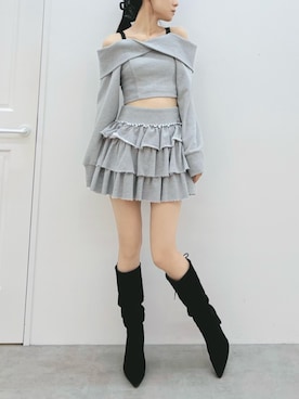 「アイテム（バレッタ/ヘアクリップ）」を使った、LAMさん（レディース・162cm）の夏コーディネート