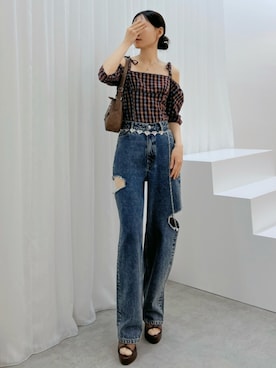 「EATME（イートミー）のアイテム（サンダル）」を使った、LAMさん（レディース・162cm）の秋コーディネート