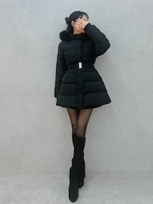 フェイクファーフードレディダウンコート｜イートミー（EATME）公式