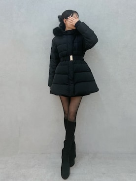 「アイテム（バレッタ/ヘアクリップ）」を使った、LAMさん（レディース・162cm）の秋コーディネート