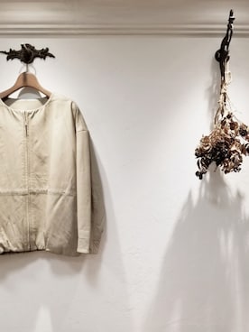 「BEARDSLEY（ビアズリー）のアイテム（ブルゾン）」を使った、maricoonさん（レディース・165cm）の秋コーディネート
