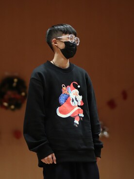 「CLOT（クロット）のアイテム」を使った、吳皇翔さん（メンズ・170cm）の冬コーディネート