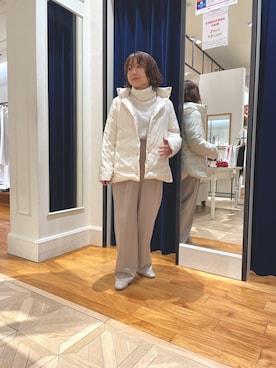「NOLLEY’S（ノーリーズ）のアイテム（ダウンジャケット/コート）」を使った、nolhamadaさん（レディース・153cm）の冬コーディネート