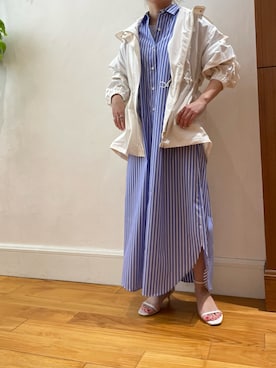 「リラックスコーデ」｜「アイテム（ジャケット/アウター）」を使った、nolhamadaさん（レディース・153cm）の春コーディネート
