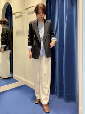 「ホワイトパンツ」｜nol iwaiさん（レディース・159cm）の秋コーディネート