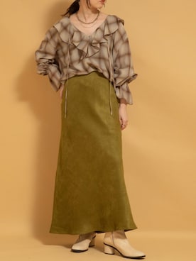 「MARIAN（マリアン）のアイテム」を使った、nol kubotaさん（レディース・154cm）の秋コーディネート