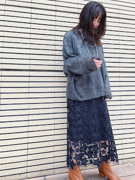 「MARIAN（マリアン）のアイテム」を使った、nol kubotaさん（レディース・154cm）の秋コーディネート