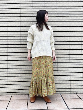 「MARIAN（マリアン）のアイテム」を使った、nol kubotaさん（レディース・154cm）の秋コーディネート