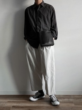 「モノトーンコーデ」｜「アイテム（その他）」を使った、Kurosakiさん（メンズ・171cm）の夏コーディネート