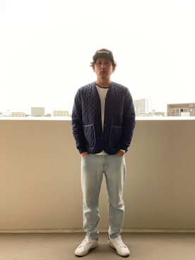 「アイテム（ブルゾン）」を使った、ATSUSHIさん（メンズ・186cm・40代）の冬コーディネート