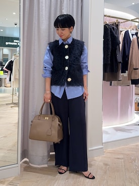 「アイテム（ブレスレット）」を使った、nol takemoriさん（レディース・154cm）の秋コーディネート