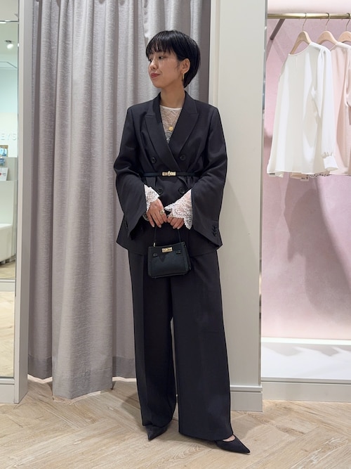 ウォッシャブルラッセルレースTブラウス（シャツ/ブラウス