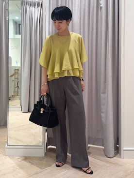 「NOLLEY’S Sophi（ノーリーズソフィ）のアイテム」を使った、nol takemoriさん（レディース・154cm）の夏コーディネート
