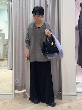 「アイテム（タンクトップ）」を使った、nol takemoriさん（レディース・154cm）の秋コーディネート