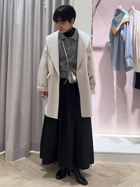 「アイテム（その他アウター）」を使った、nol takemoriさん（レディース・154cm）の秋コーディネート